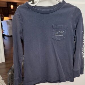 Vineyard Vines Kids Navy Long Sleeve Tee